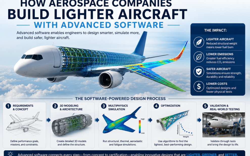 how aerospace companies build lighter aircraft