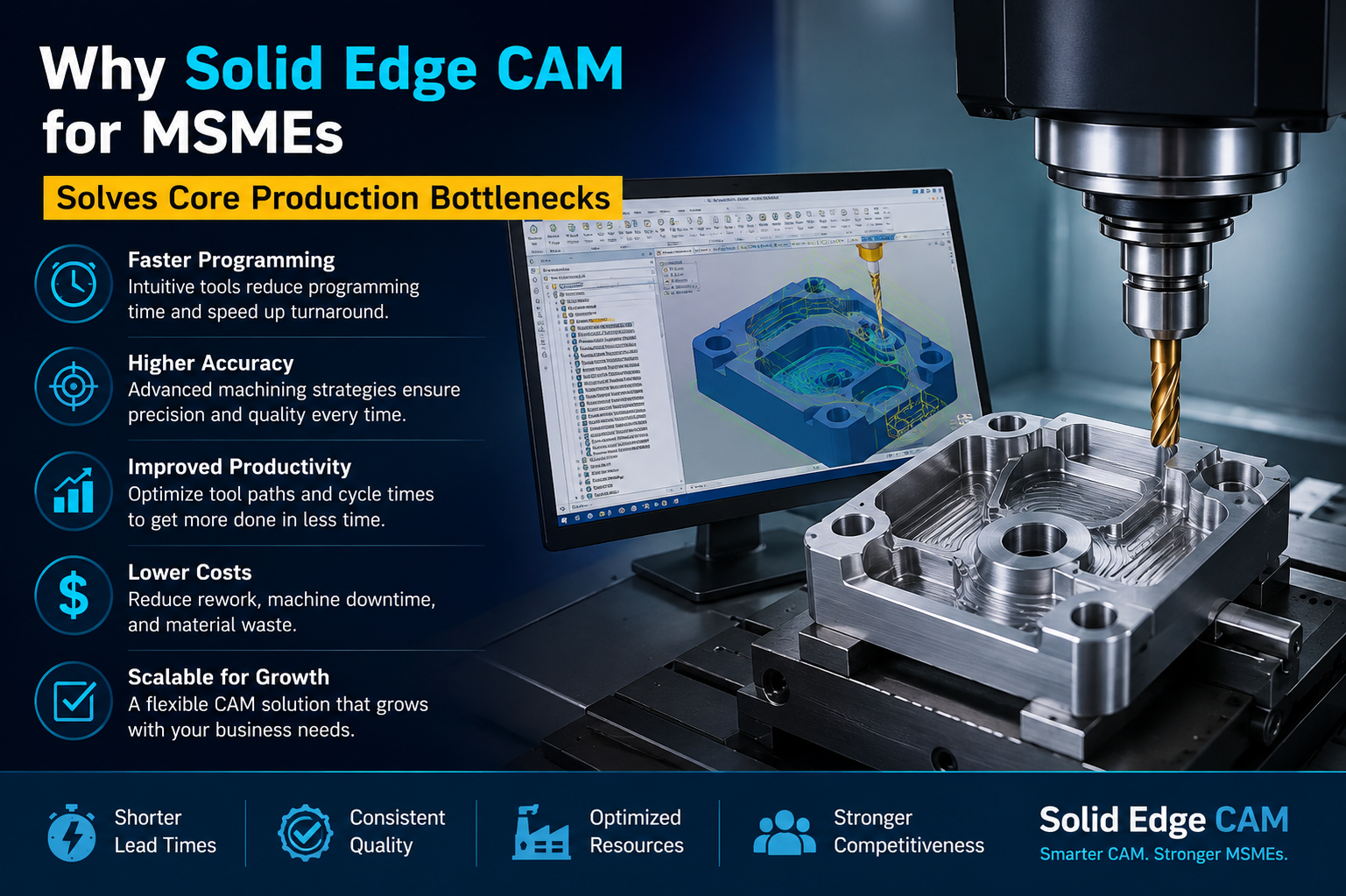 Why Solid Edge CAM for MSMEs Solves Core Production Bottlenecks Why Solid Edge CAM for MSMEs Solves Core Production Bottlenecks